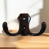 Крючок мебельный малый черный, (25), КМ-2 Крючок мебельный малый черный, (25), КМ-2