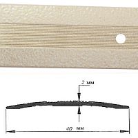 Порог АЛ-125-С 1,8м антик белое золото , Стык алюминевый , 40 мм Порог АЛ-125-С 1,8м антик белое золото , Стык алюминевый , 40 мм