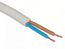 Провод ПВС 2х1,5 мм², белый (цена за 1 метр) Провод ПВС 2х1,5 мм², белый (цена за 1 метр)