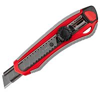 Нож с сегментированным лезвием, двухком. корпус, мех. фиксатор, сталь У8А, ЗУБР "МАСТЕР", 09158_z01 Нож с сегментированным лезвием, двухком. корпус, мех. фиксатор, сталь У8А, ЗУБР "МАСТЕР", 09158_z01