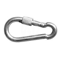 Карабин с предохранительной гайкой (муфтой) 4мм DIN 5299D /5/ Карабин с предохранительной гайкой (муфтой) 4мм DIN 5299D /5/