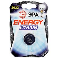 Батарейка ЭРА таблетка CR2032-1BL, литиевая, в блистере ( 1шт.), C0038448 Батарейка ЭРА таблетка CR2032-1BL, литиевая, в блистере ( 1шт.), C0038448