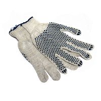 Перчатки х/б черные/серые, 3 нити, с ПВХ "Протектор", (Эконом) Перчатки х/б черные/серые, 3 нити, с ПВХ "Протектор", (Эконом)