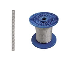 Трос для растяжки стальной DIN 3055 8 мм 6х7+FC /50-100-110 -200 м/ Трос для растяжки стальной DIN 3055 8 мм 6х7+FC /50-100-110 -200 м/