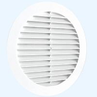 Решетка вентиляционная круглая с пласт.сеткой D130 вытяжн. АБС с фланцем D100, 10РКС*** Решетка вентиляционная круглая с пласт.сеткой D130 вытяжн. АБС с фланцем D100, 10РКС***