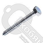 Шуруп с шестигранной головкой, цинк 10х60 (глухарь) /50/ фото 2 Шуруп с шестигранной головкой, цинк 10х60 (глухарь) /50/ фото 2