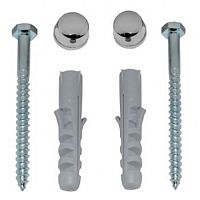 Крепеж для унитаза, 75х6 мм с заглушкой, ST 3629, хром Крепеж для унитаза, 75х6 мм с заглушкой, ST 3629, хром