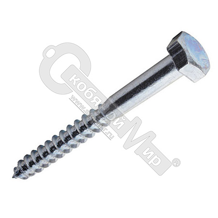Шуруп с шестигранной головкой, цинк 10х60 (глухарь) /50/ Шуруп с шестигранной головкой, цинк 10х60 (глухарь) /50/